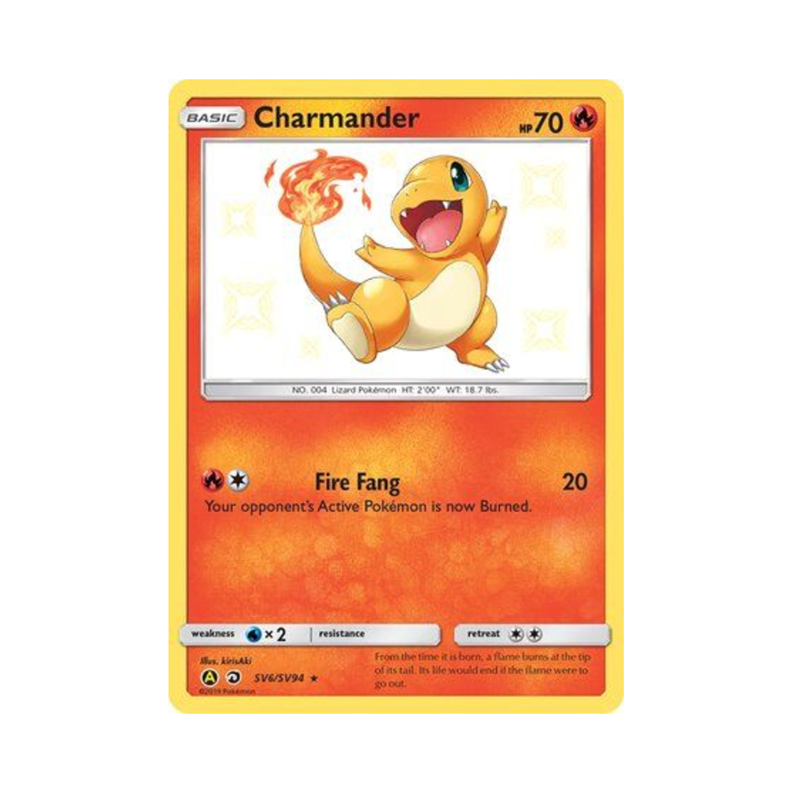 HIFSV6/SV94 Pokemon TCG Charmander RS Hidden Fates (English Ver.)