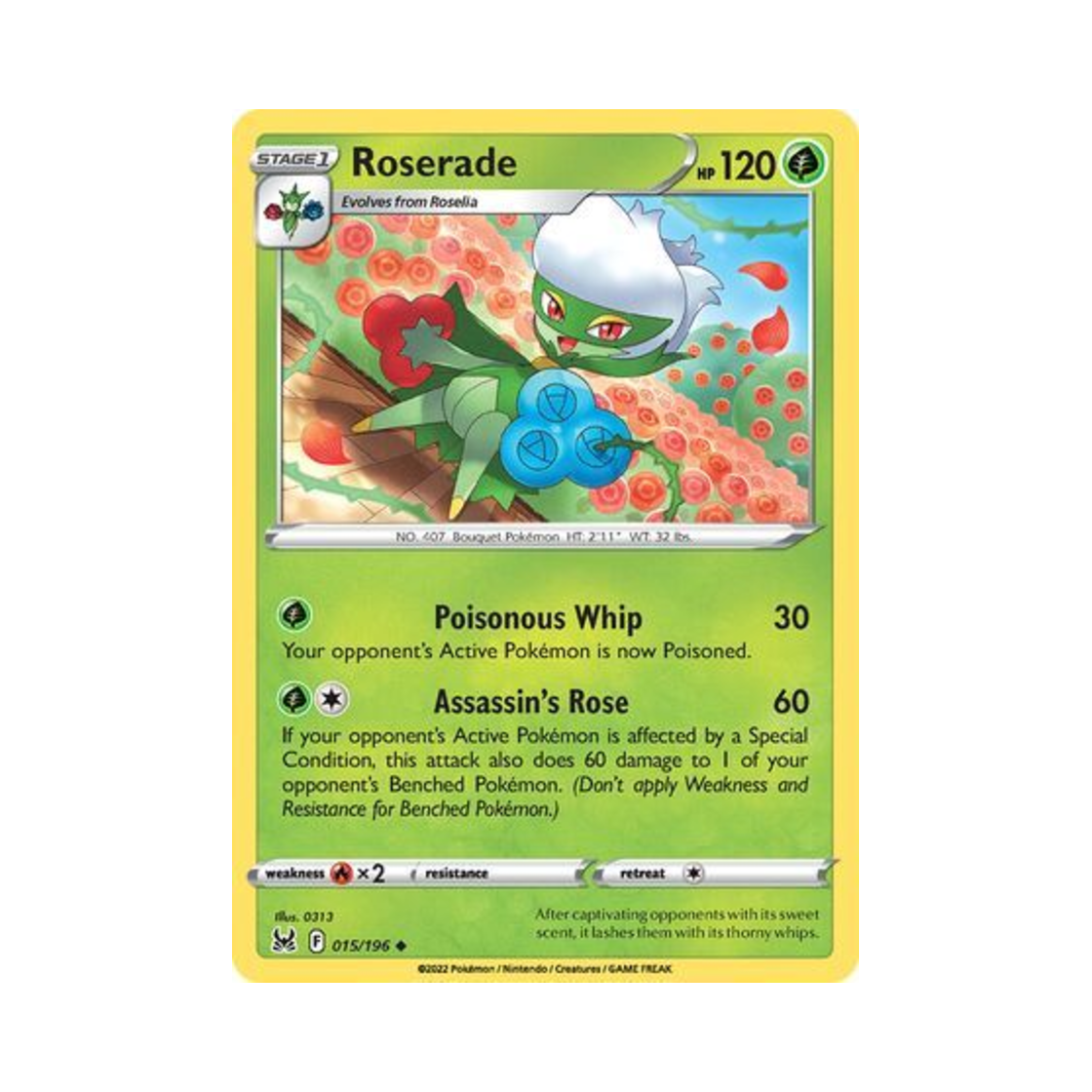 포켓몬 TCG 로즈레이드 U 로스트 오리진 (영문판)(Pokemon TCG Roserade U Lost Origin (English Ver.))