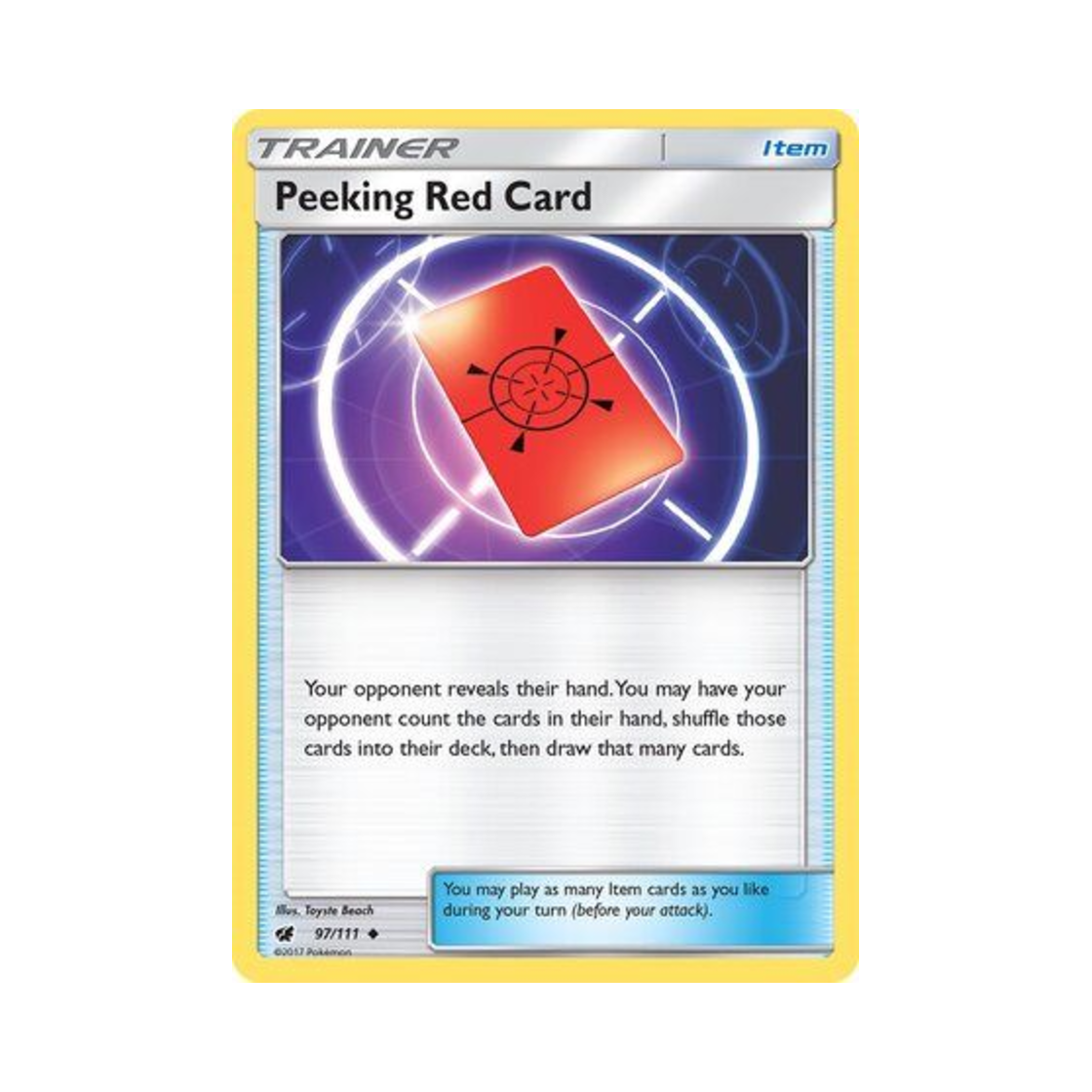 포켓몬 TCG 엿보기 레드카드 U 크림슨 인베이전 (영문판)(Pokemon TCG Peeking Red Card U Crimson Invasion (English Ver.)) - 1