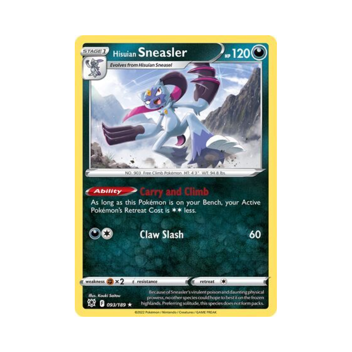 포켓몬 TCG 히스이 포푸니크 RH 아스트랄 레디안스 (영문판)(Pokemon TCG Hisuian Sneasler RH Astral Radiance (English Ver.)) - 1