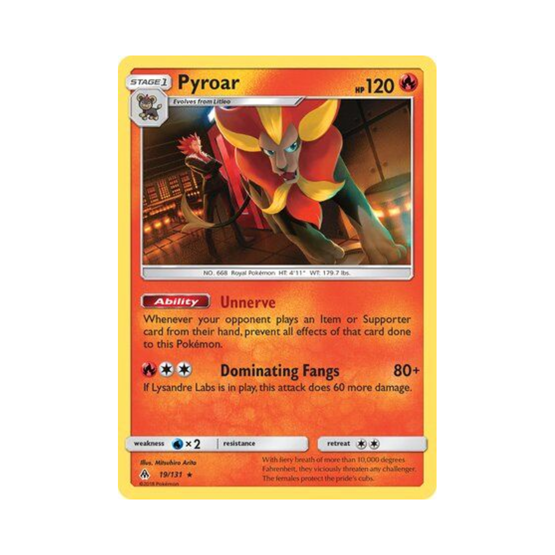 포켓몬 TCG 화염레오 RH 포비든 라이트 (영문판)(Pokemon TCG Pyroar RH Forbidden Light (English Ver.))