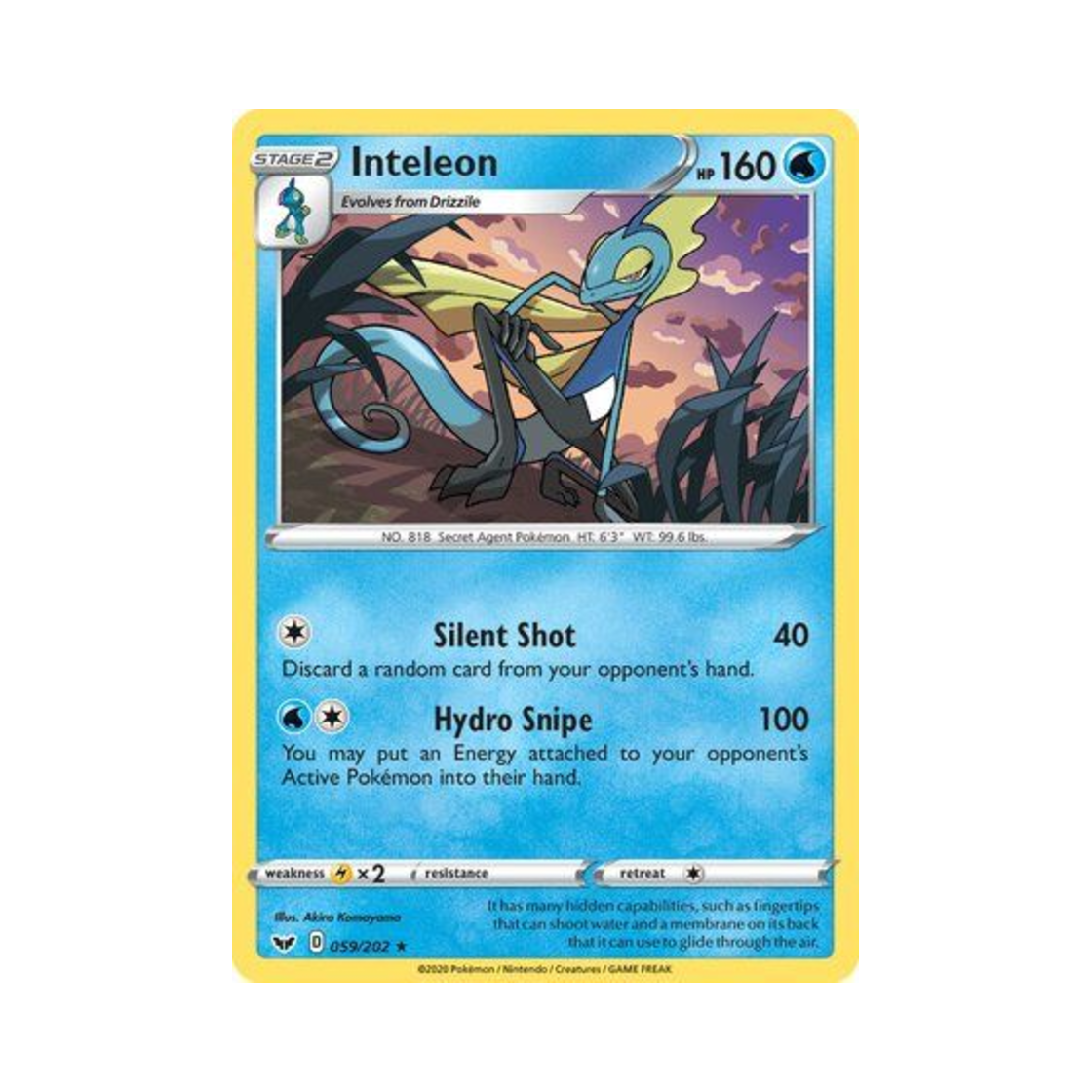 포켓몬 TCG 인텔리레온 R 소드 & 실드 (영문판)(Pokemon TCG Inteleon R Sword & Shield (English Ver.))