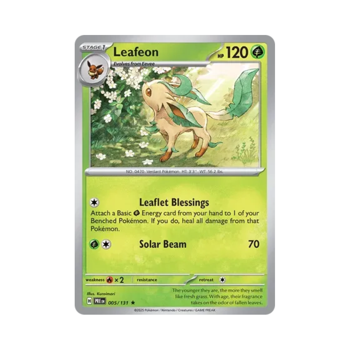 포켓몬 TCG 리피아 R 프리즈매틱 에볼루션즈 (영문판)(Pokemon TCG Leafeon R Prismatic Evolutions (English Ver.)) - 1