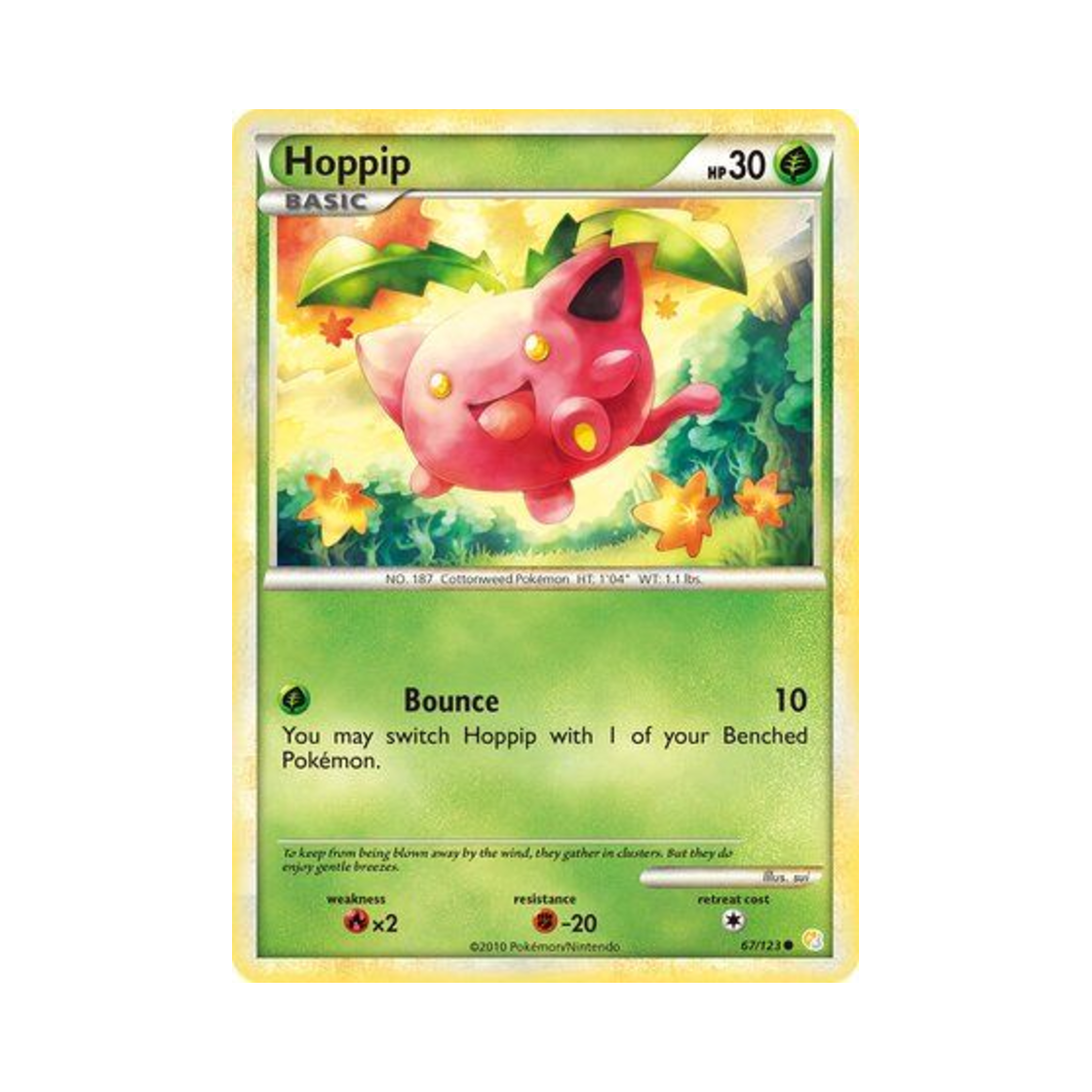 포켓몬 TCG 통통코 C 하트골드 & 소울실버 (영문판)(Pokemon TCG Hoppip C HeartGold & SoulSilver (English Ver.)) - 1