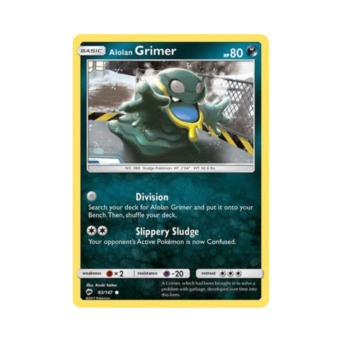 포켓몬 TCG 알로라 질퍽이 C 버닝 쉐도우 (영문판)(Pokemon TCG Alolan Grimer C Burning Shadows (English Ver.)) - 1