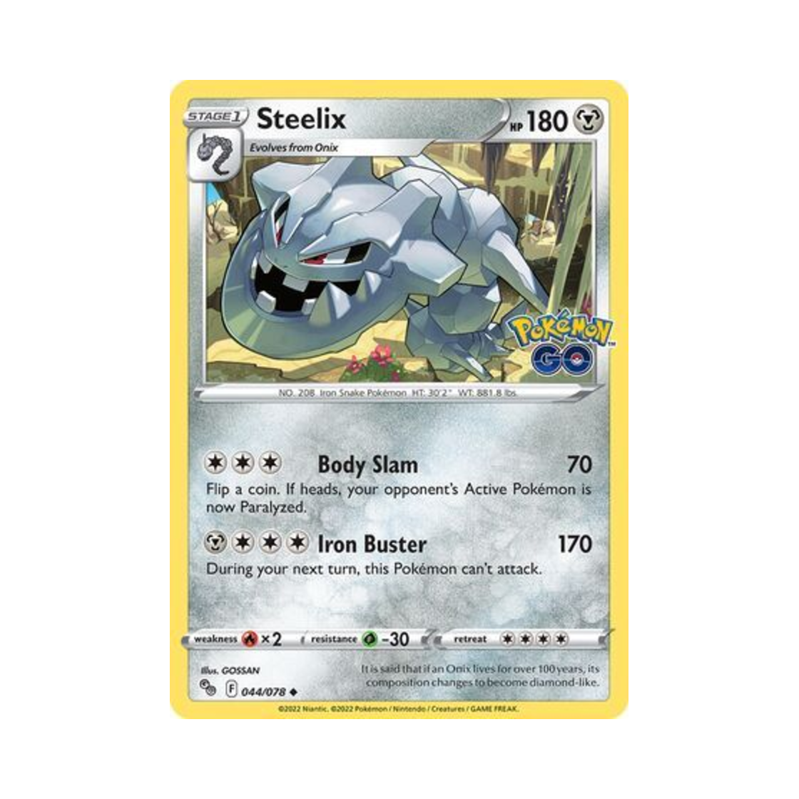 포켓몬 TCG 강철톤 U 포켓몬 고 (영문판)(Pokemon TCG Steelix U Pokemon GO (English Ver.)) - 1
