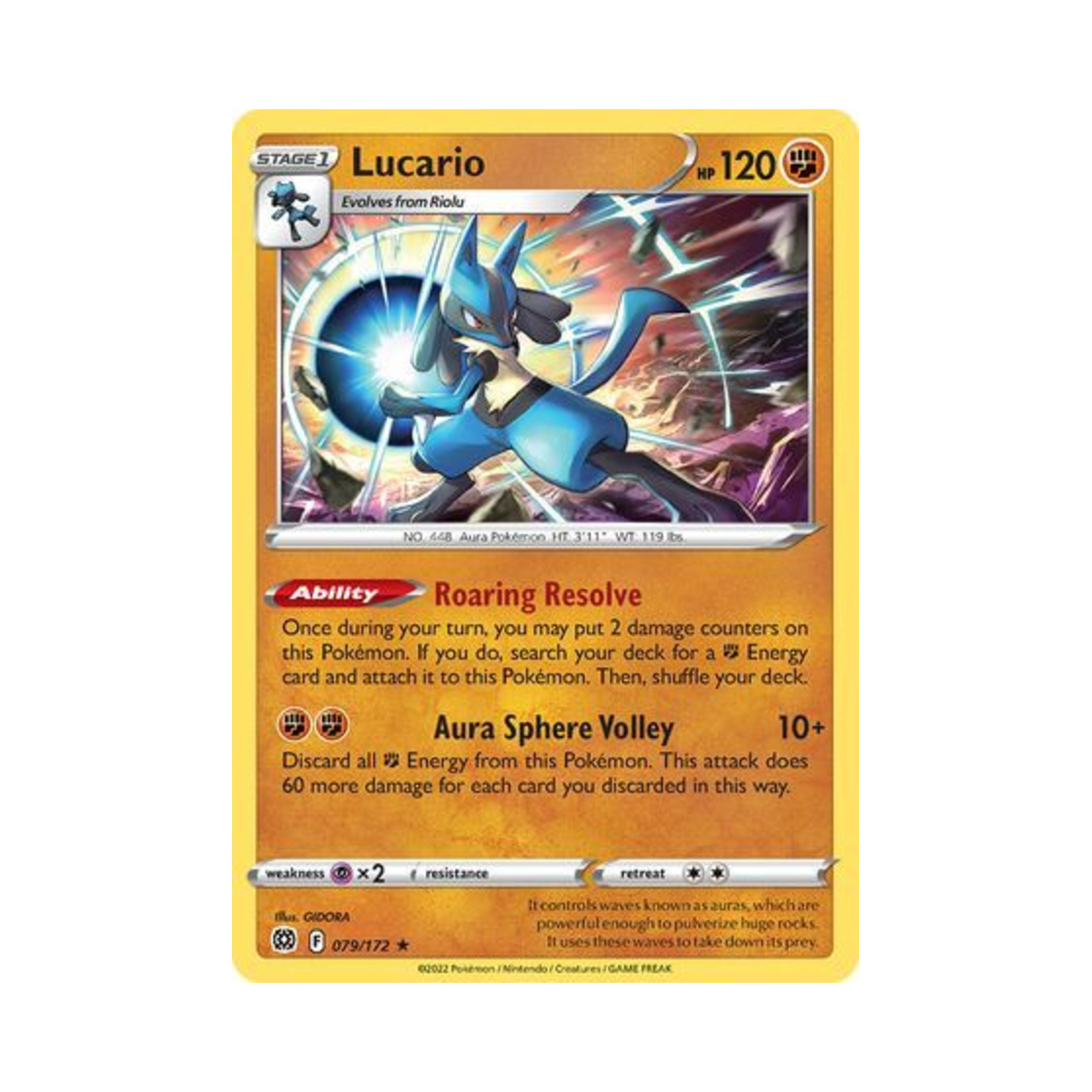포켓몬 TCG 루카리오 RH 브릴리언트 스타즈 (영문판)(Pokemon TCG Lucario RH Brilliant Stars (English Ver.)) - 1