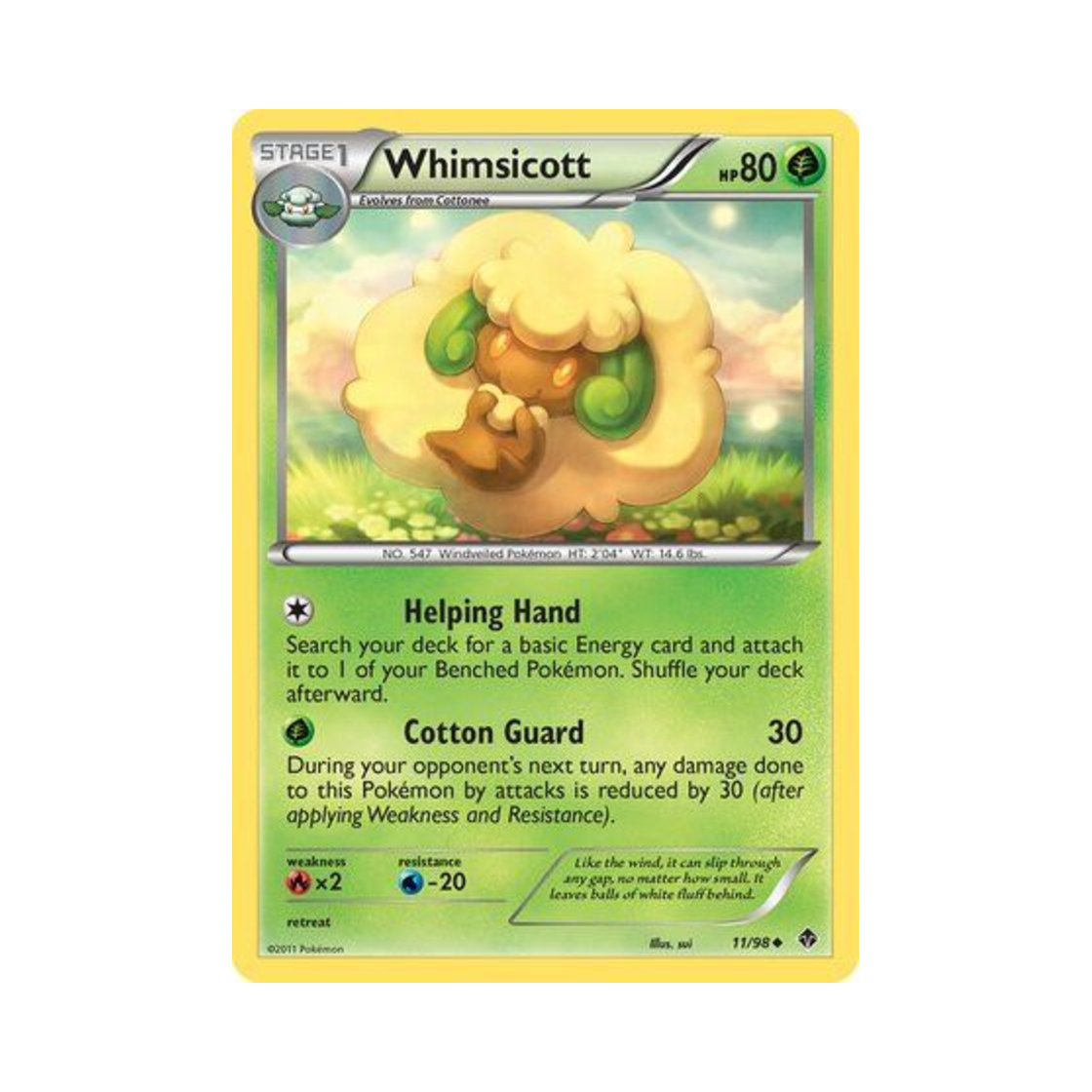 포켓몬 TCG 엘풍 U 이머징 파워스 (영문판)(Pokemon TCG Whimsicott U Emerging Powers (English Ver.)) - 1