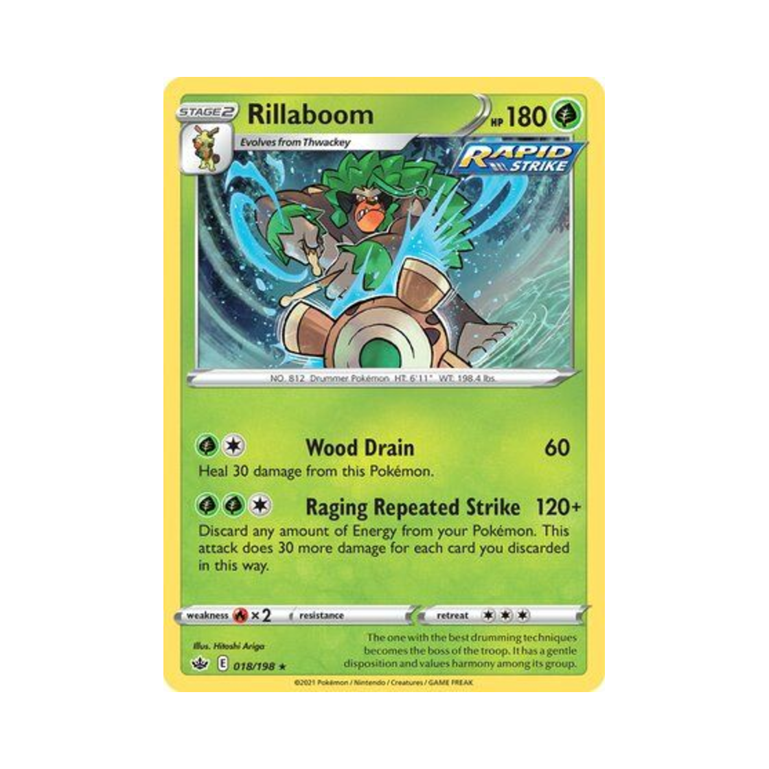 포켓몬 TCG 고릴타 RH 칠링 레인 (영문판)(Pokemon TCG Rillaboom RH Chilling Reign (English Ver.)) - 1