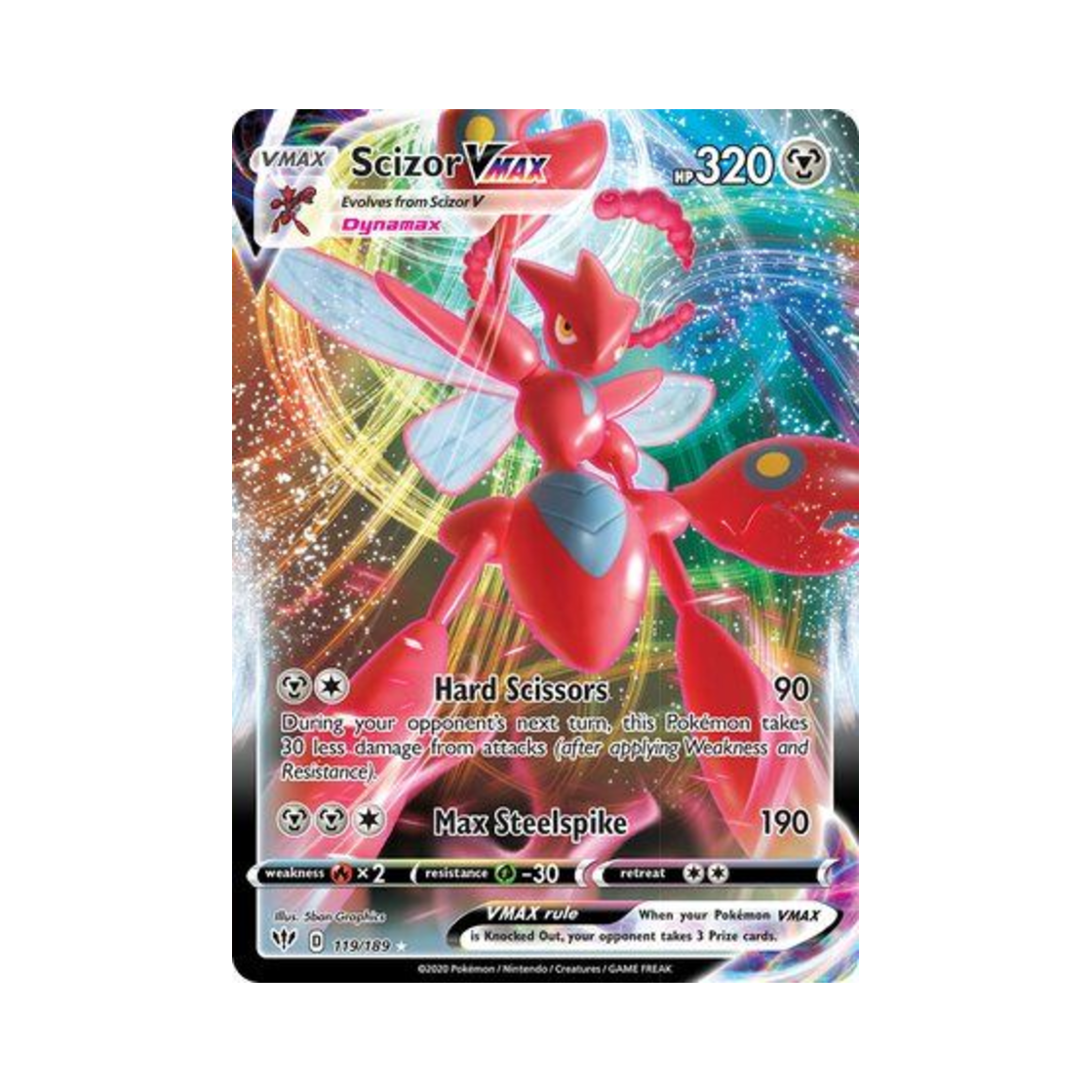 포켓몬 TCG 핫삼 VMAX HRV 다크니스 어블레이즈 (영문판)(Pokemon TCG Scizor VMAX HRV Darkness Ablaze (English Ver.)) - 1