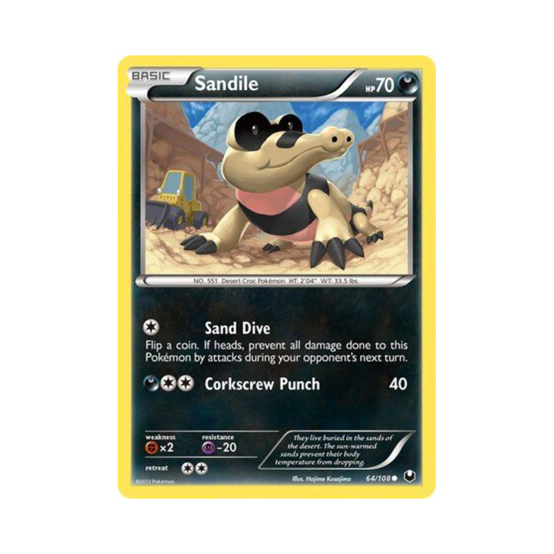 포켓몬 TCG 깜눈크 C 다크 익스플로러스 (영문판)(Pokemon TCG Sandile C Dark Explorers (English Ver.))