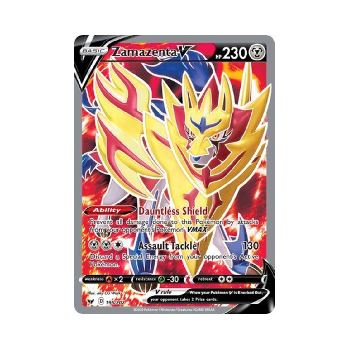 SSH196/202 Pokemon TCG Zamazenta V RU Sword & Shield (English Ver.)
