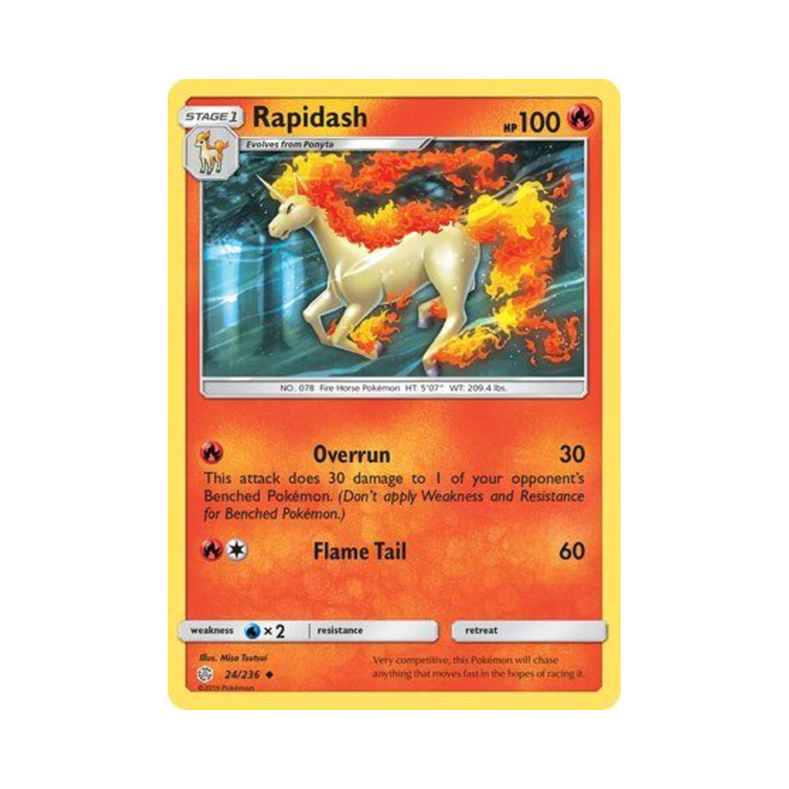포켓몬 TCG 날쌩마 U 코스믹 이클립스 (영문판)(Pokemon TCG Rapidash U Cosmic Eclipse (English Ver.)) - 1