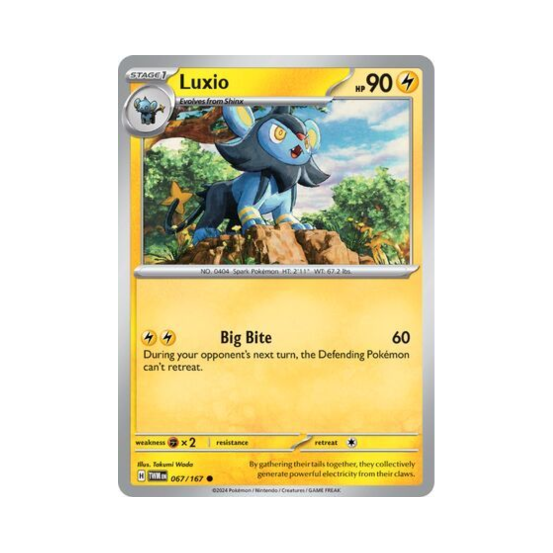 포켓몬 TCG 럭시오 C 트와일라잇 마스커레이드 (영문판)(Pokemon TCG Luxio C Twilight Masquerade (English Ver.)) - 1