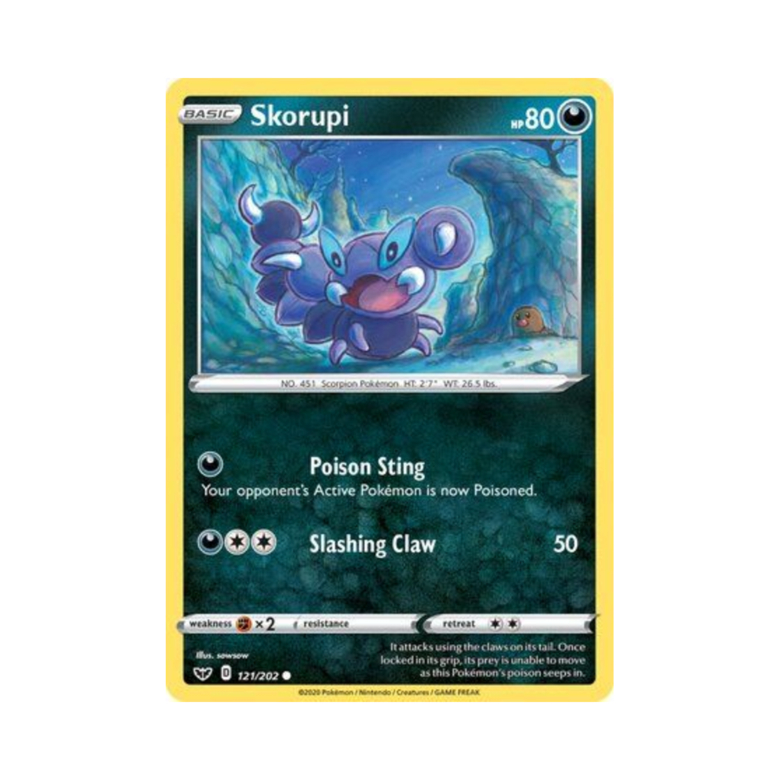 포켓몬 TCG 스콜피 C 소드 & 실드 (영문판)(Pokemon TCG Skorupi C Sword & Shield (English Ver.)) - 1