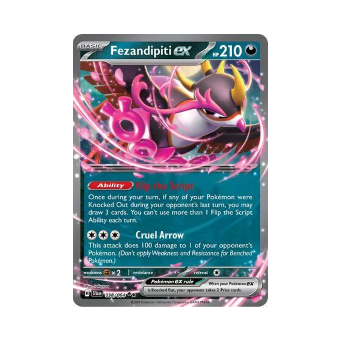 포켓몬 TCG 기로치 ex DR 슈라우디드 페이블 (영문판)(Pokemon TCG Fezandipiti ex DR Shrouded Fable (English Ver.)) - 1
