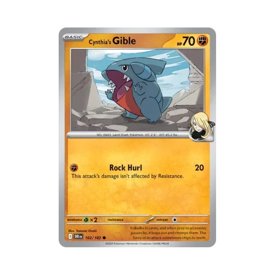 포켓몬 TCG 난천의 딥상어동 C 데스티니드 라이벌스 (영문판)(Pokemon TCG Cynthia's Gible C Destined Rivals (English Ver.)) - 1