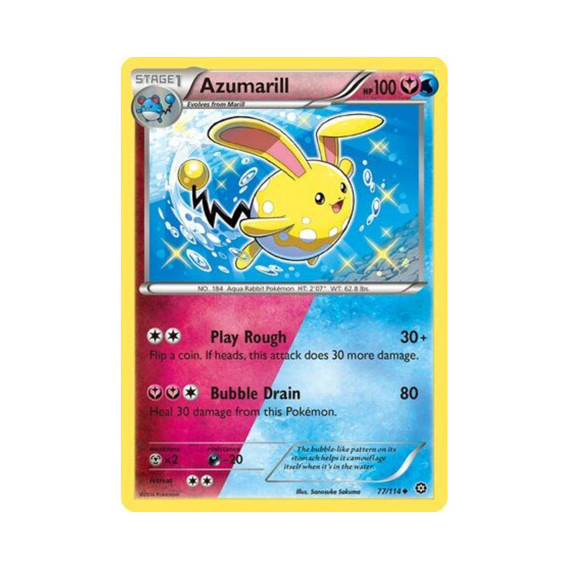 포켓몬 TCG 마릴리 U 스팀 시즈 (영문판)(Pokemon TCG Azumarill U Steam Siege (English Ver.)) - 1
