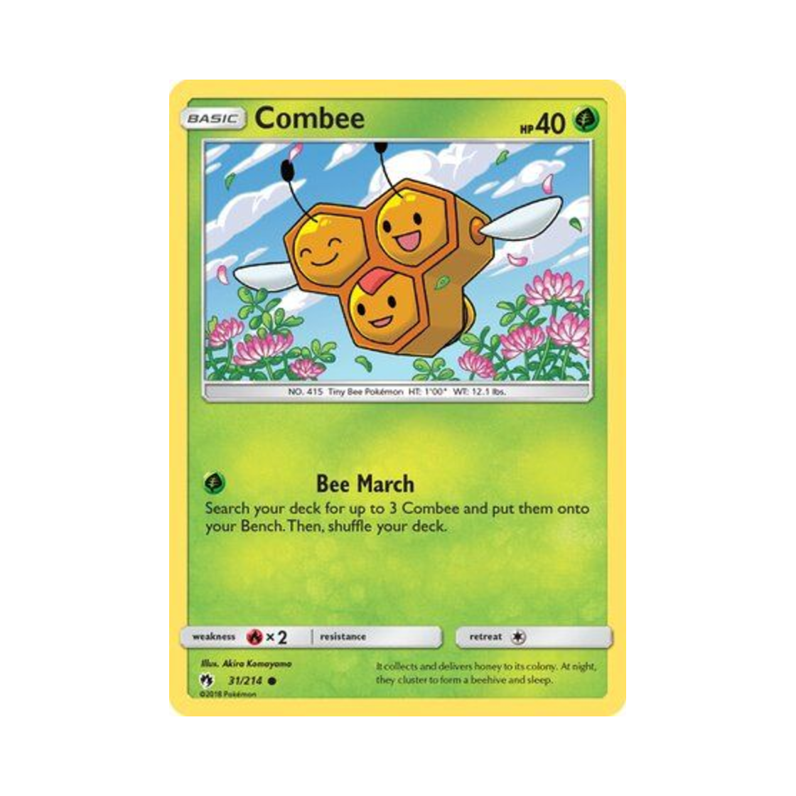 포켓몬 TCG 세꿀버리 C 로스트 썬더 (영문판)(Pokemon TCG Combee C Lost Thunder (English Ver.)) - 1
