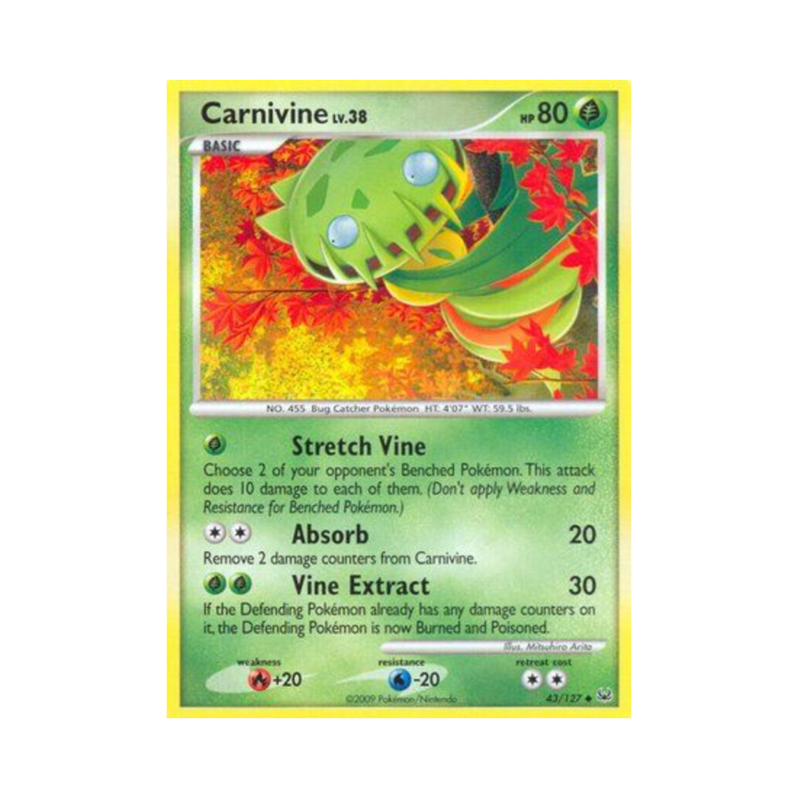 포켓몬 TCG 무스틈니 U 플래티넘 (영문판)(Pokemon TCG Carnivine U Platinum (English Ver.)) - 1