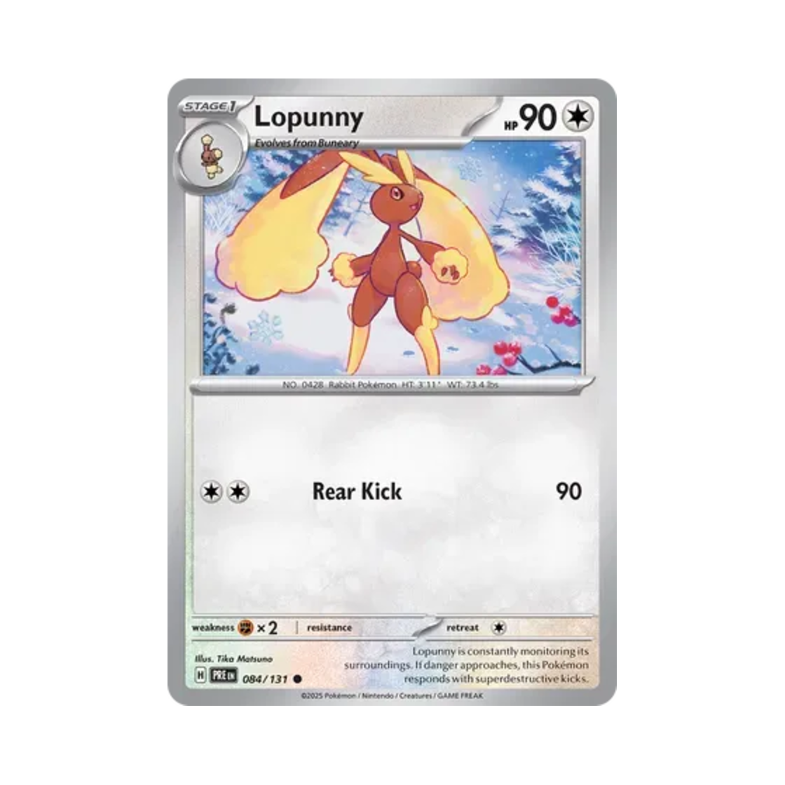 PRE084/131 Pokemon TCG Lopunny C Prismatic Evolutions (English Ver.)