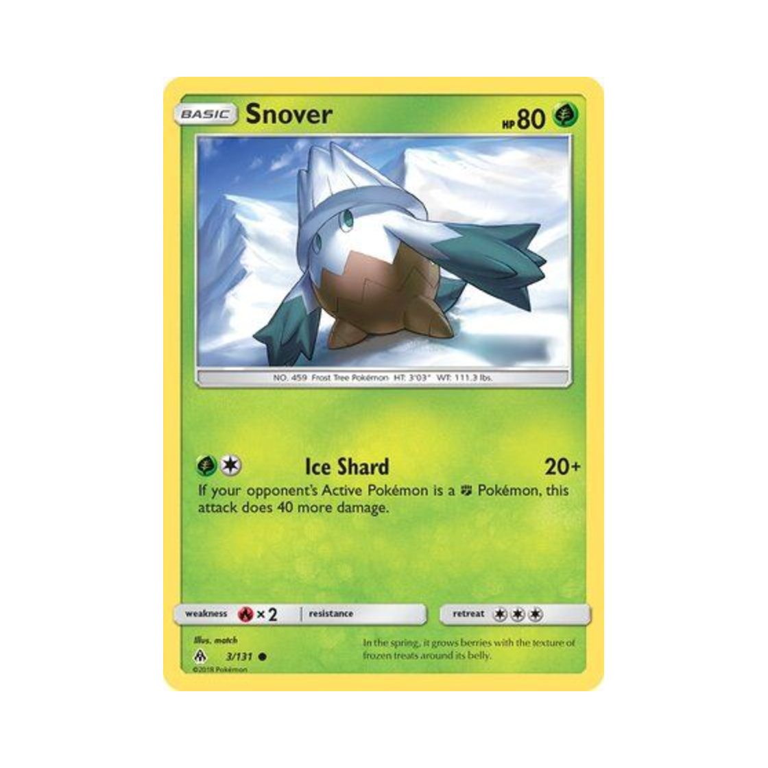 포켓몬 TCG 눈쓰개 C 포비든 라이트 (영문판)(Pokemon TCG Snover C Forbidden Light (English Ver.))