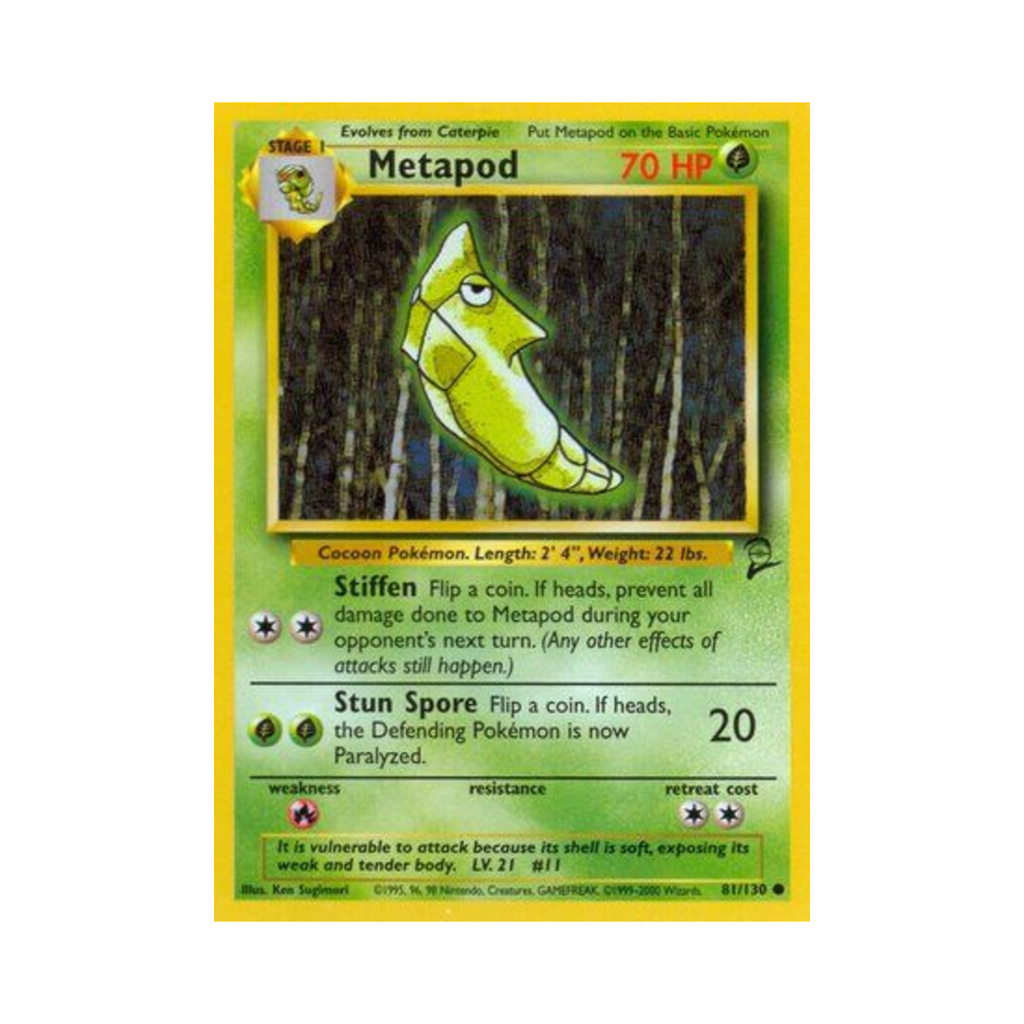포켓몬 TCG 단데기 C 베이스 세트 2 (영문판)(Pokemon TCG Metapod C Base Set 2 (English Ver.)) - 1