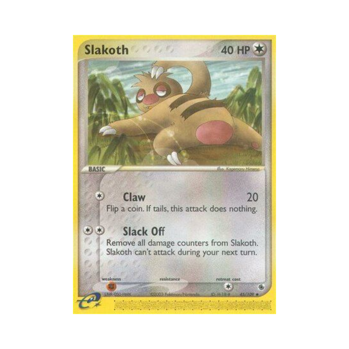 포켓몬 TCG 게을로 U EX 루비 & 사파이어 (영문판)(Pokemon TCG Slakoth U EX Ruby & Sapphire (English Ver.))