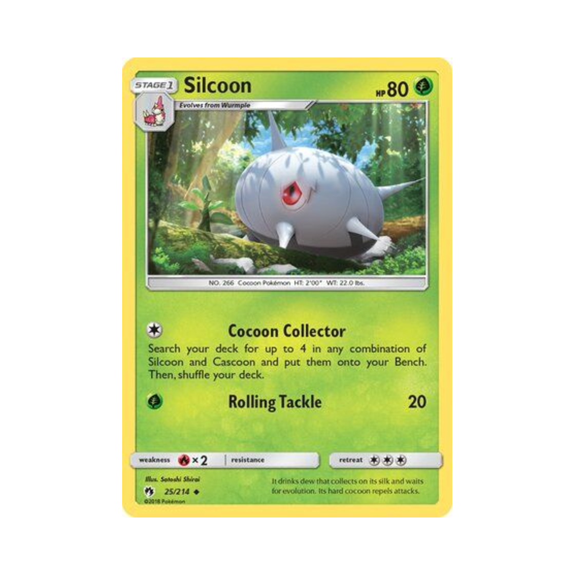 포켓몬 TCG 실쿤 U 로스트 썬더 (영문판)(Pokemon TCG Silcoon U Lost Thunder (English Ver.)) - 1