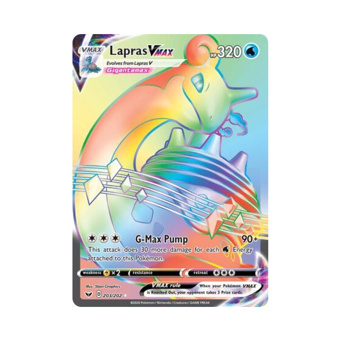 포켓몬 TCG 라프라스 VMAX RR 소드 & 실드 (영문판)(Pokemon TCG Lapras VMAX RR Sword & Shield (English Ver.)) - 1