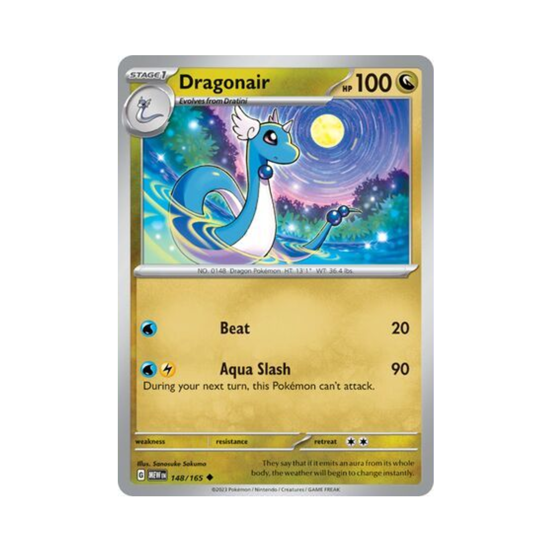 포켓몬 TCG 신뇽 U 스칼렛 & 바이올렛 151 (영문판)(Pokemon TCG Dragonair U Scarlet & Violet 151 (English Ver.)) - 1