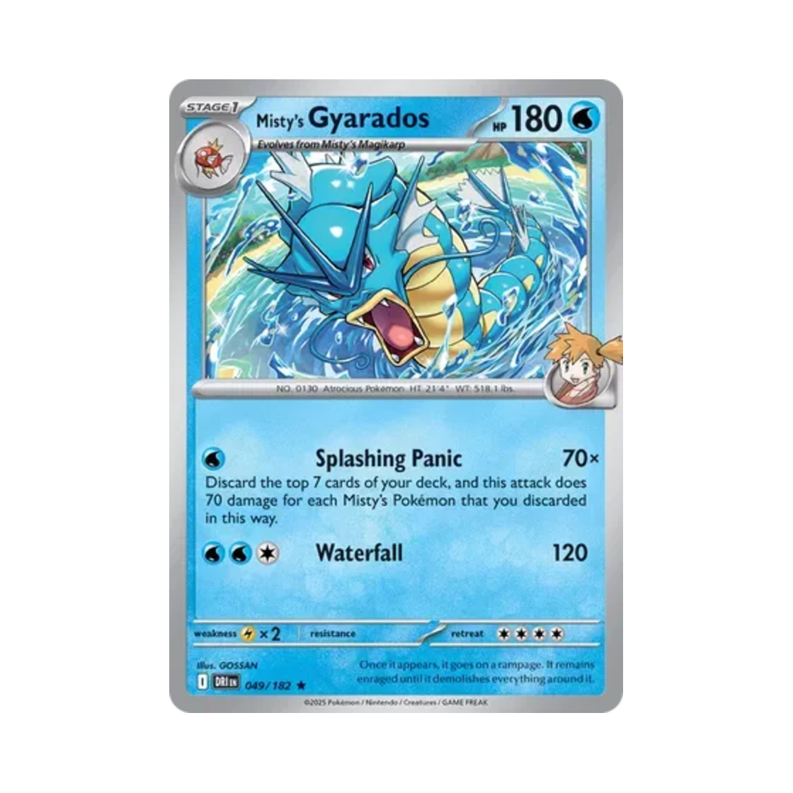 DRI049/182 Pokemon TCG Misty's Gyarados R Destined Rivals (English Ver.)