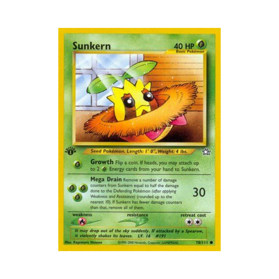 포켓몬 TCG 해너츠 C 네오 제네시스 (영문판)(Pokemon TCG Sunkern C Neo Genesis (English Ver.)) - 1