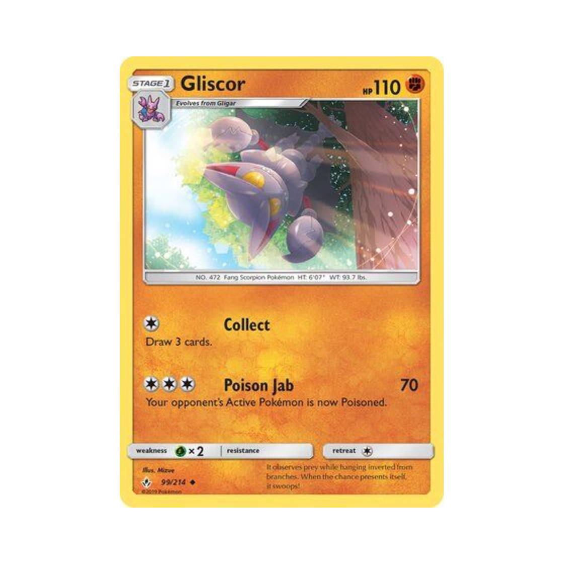 포켓몬 TCG 글라이온 U 언브로큰 본즈 (영문판)(Pokemon TCG Gliscor U Unbroken Bonds (English Ver.)) - 1