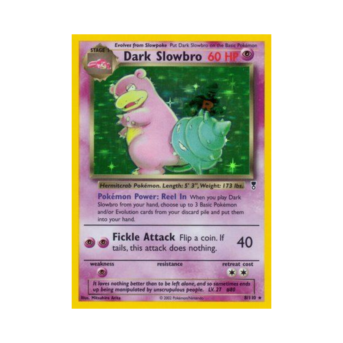 포켓몬 TCG 다크 야도란 RH 레전더리 컬렉션 (영문판)(Pokemon TCG Dark Slowbro RH Legendary Collection (English Ver.))