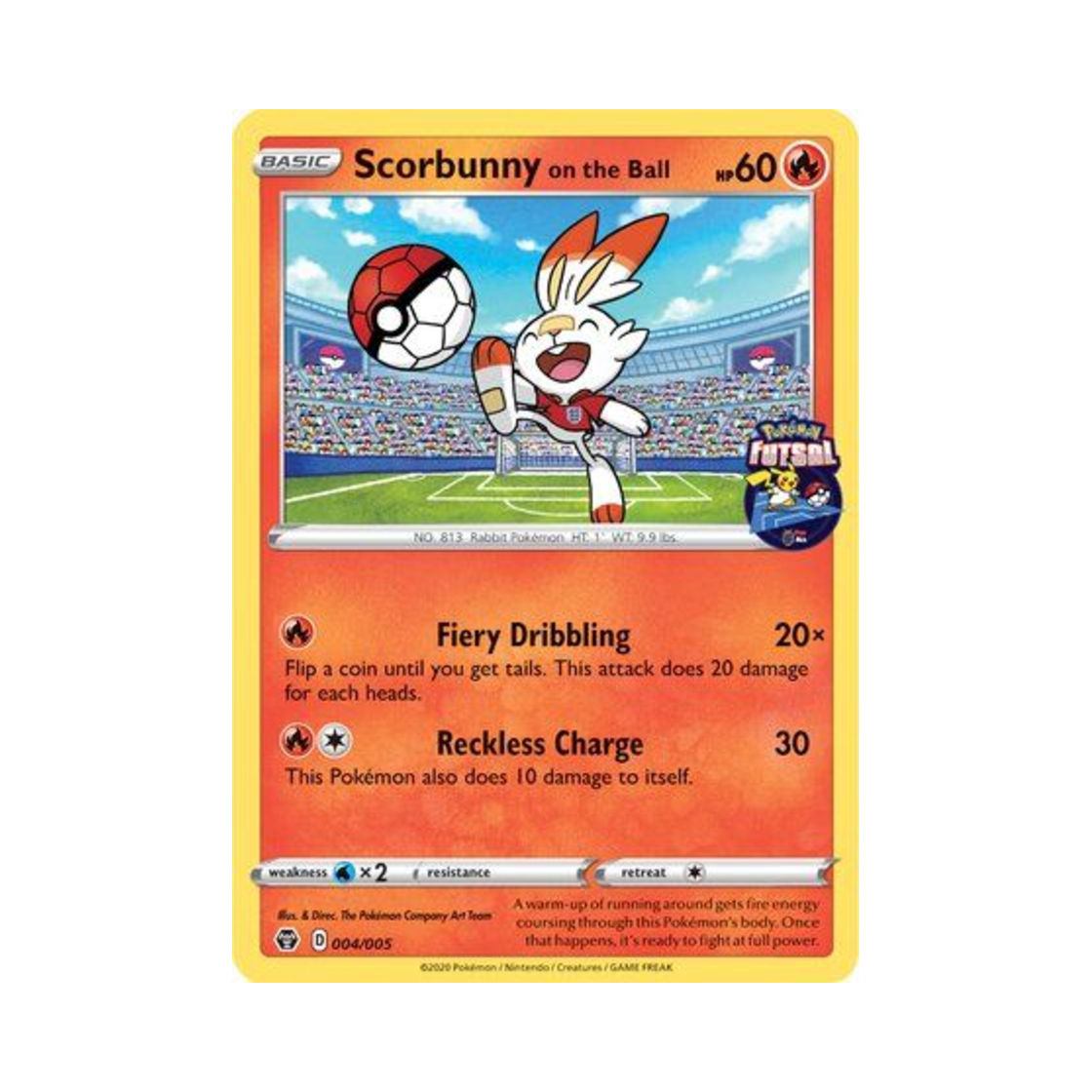 포켓몬 TCG 염버니 온 더 볼 포켓몬 풋살 (영문판)(Pokemon TCG Scorbunny on the Ball Pokemon Futsal (English Ver.))