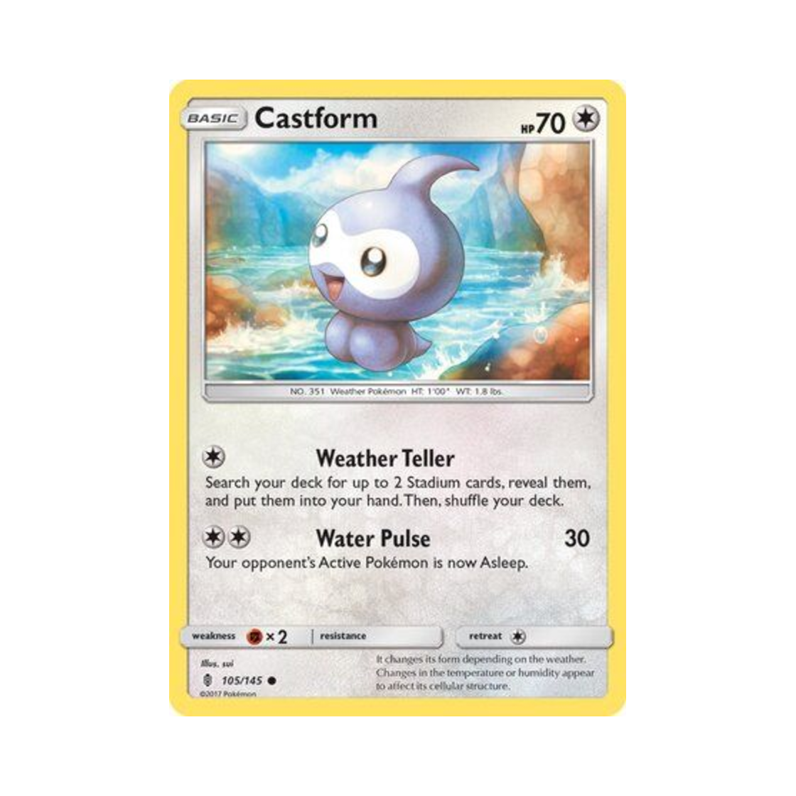 포켓몬 TCG 캐스퐁 C 가디언스 라이징 (영문판)(Pokemon TCG Castform C Guardians Rising (English Ver.)) - 1