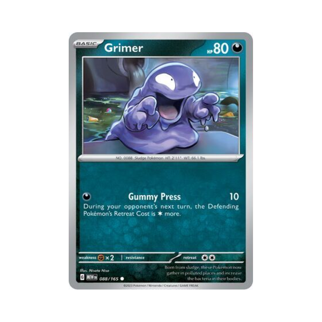 포켓몬 TCG 질퍽이 C 스칼렛 & 바이올렛 151 (영문판)(Pokemon TCG Grimer C Scarlet & Violet 151 (English Ver.)) - 1