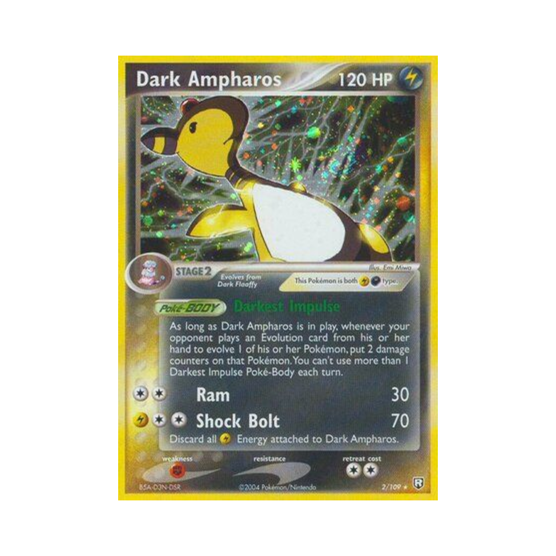 포켓몬 TCG 다크 전룡 RH EX 로켓단 리턴즈 (영문판)(Pokemon TCG Dark Ampharos RH EX Team Rocket Returns (English Ver.)) - 1