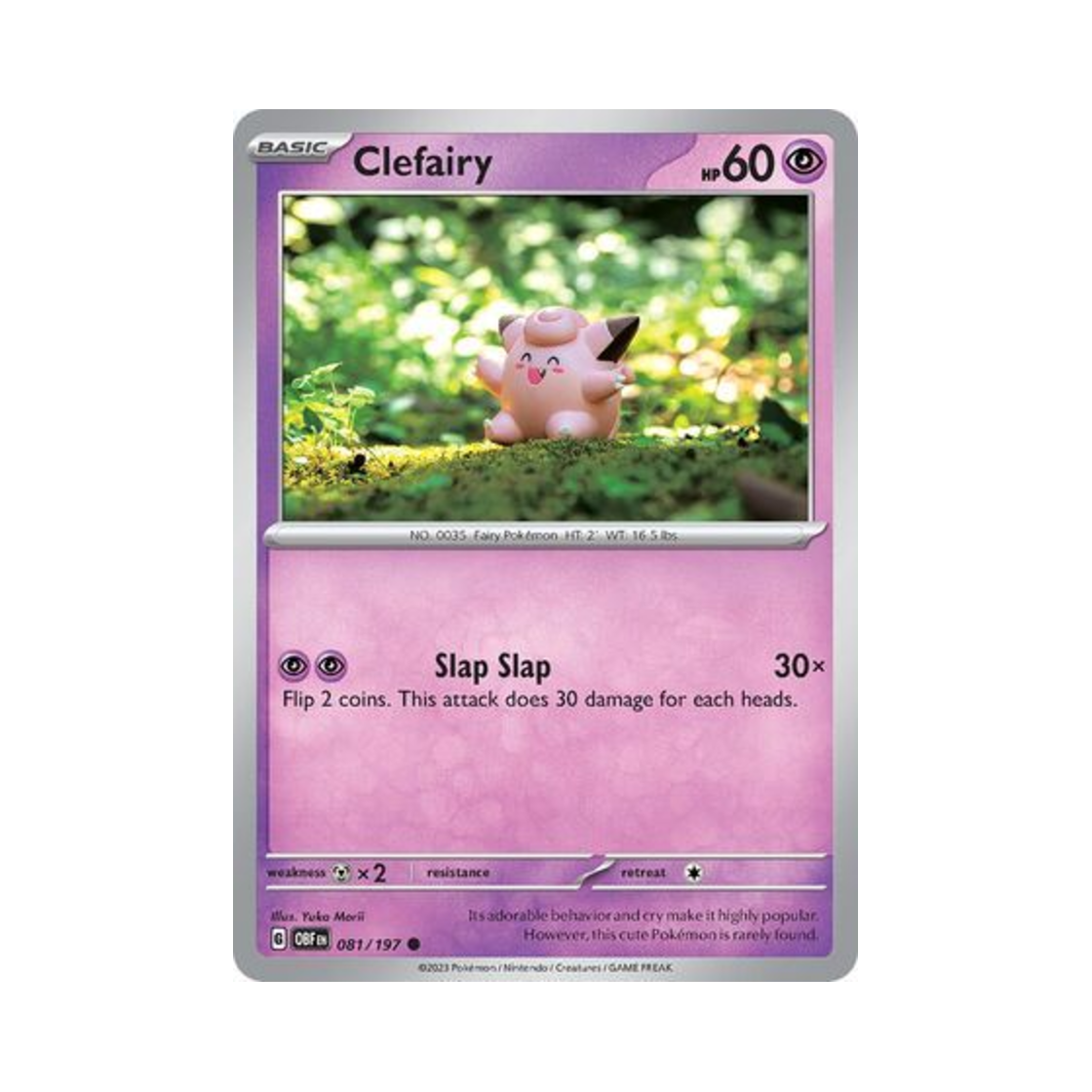 포켓몬 TCG 삐삐 C 옵시디언 플레임즈 (영문판)(Pokemon TCG Clefairy C Obsidian Flames (English Ver.)) - 1
