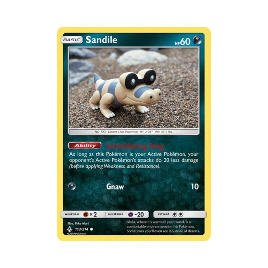 포켓몬 TCG 깜눈크 C 언브로큰 본즈 (영문판)(Pokemon TCG Sandile C Unbroken Bonds (English Ver.)) - 1