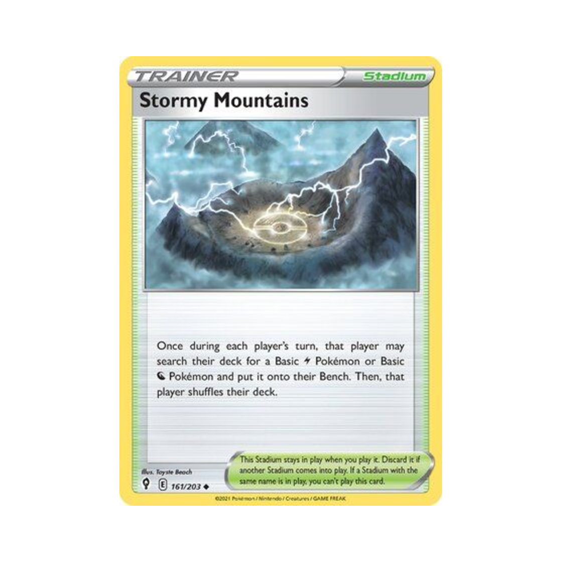포켓몬 TCG 폭풍산맥 U 이볼빙 스카이즈 (영문판)(Pokemon TCG Stormy Mountains U Evolving Skies (English Ver.)) - 1