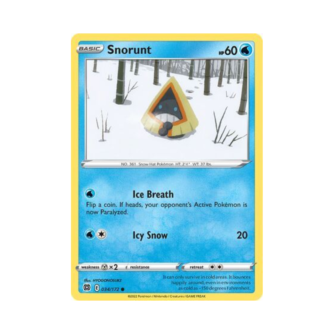 포켓몬 TCG 눈꼬마 C 브릴리언트 스타즈 (영문판)(Pokemon TCG Snorunt C Brilliant Stars (English Ver.)) - 1