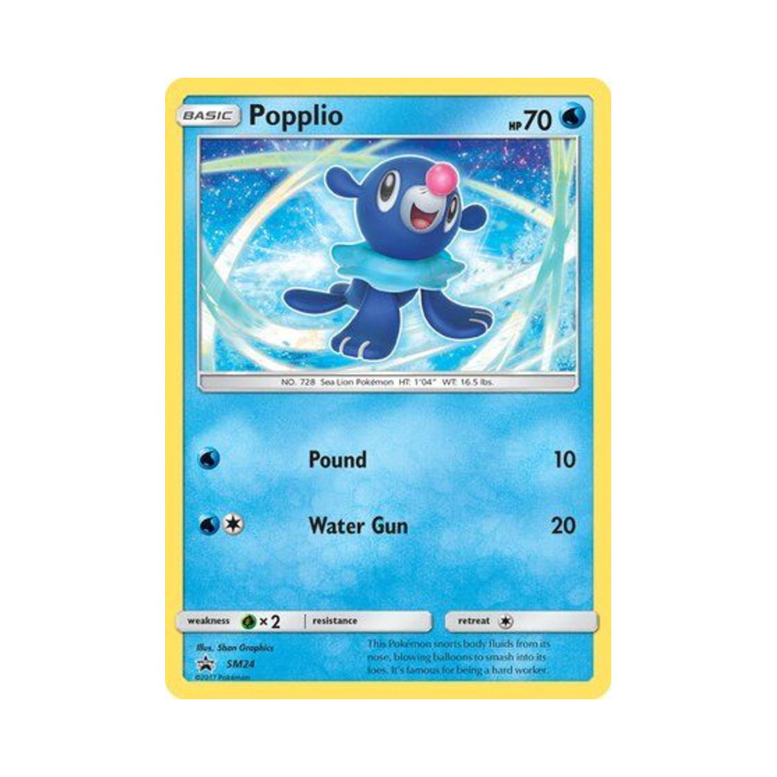 포켓몬 TCG 누리공 P 썬 & 문 프로모카드 (영문판)(Pokemon TCG Popplio P Sun & Moon Promos (English Ver.)) - 1
