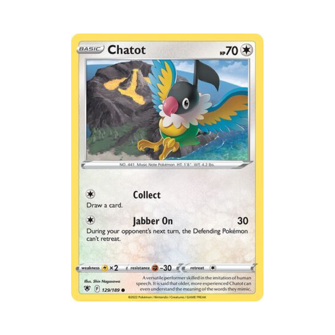 포켓몬 TCG 페라페 C 아스트랄 레디안스 (영문판)(Pokemon TCG Chatot C Astral Radiance (English Ver.))
