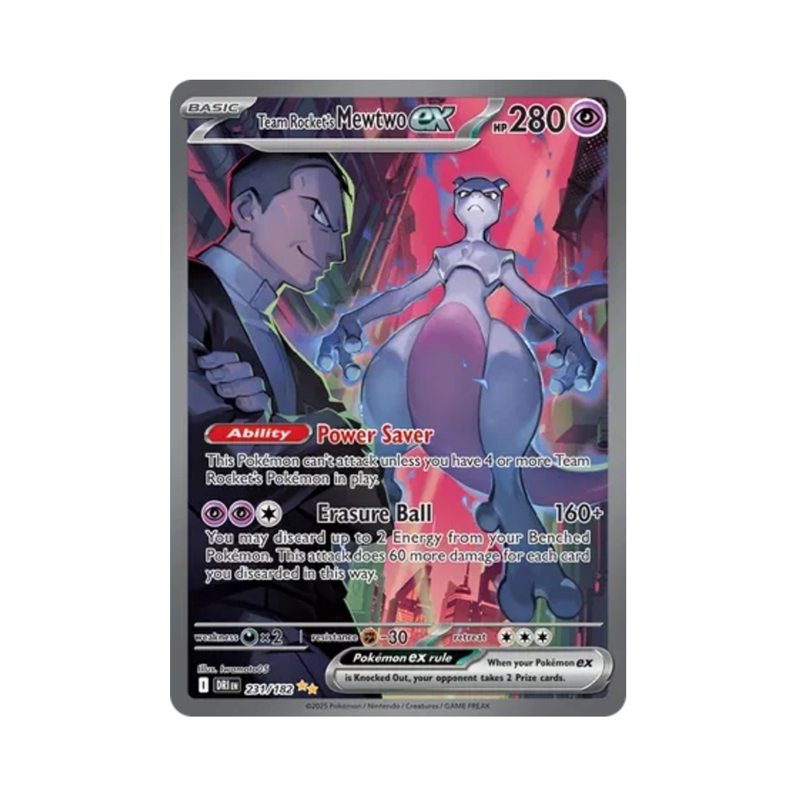 포켓몬 TCG 로켓단의 뮤츠 ex SIR 데스티니드 라이벌스 (영문판)(Pokemon TCG Team Rocket's Mewtwo ex SIR Destined Rivals (English Ver.)) - 1