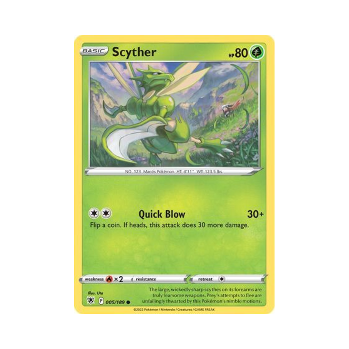 포켓몬 TCG 스라크 C 아스트랄 레디안스 (영문판)(Pokemon TCG Scyther C Astral Radiance (English Ver.)) - 1