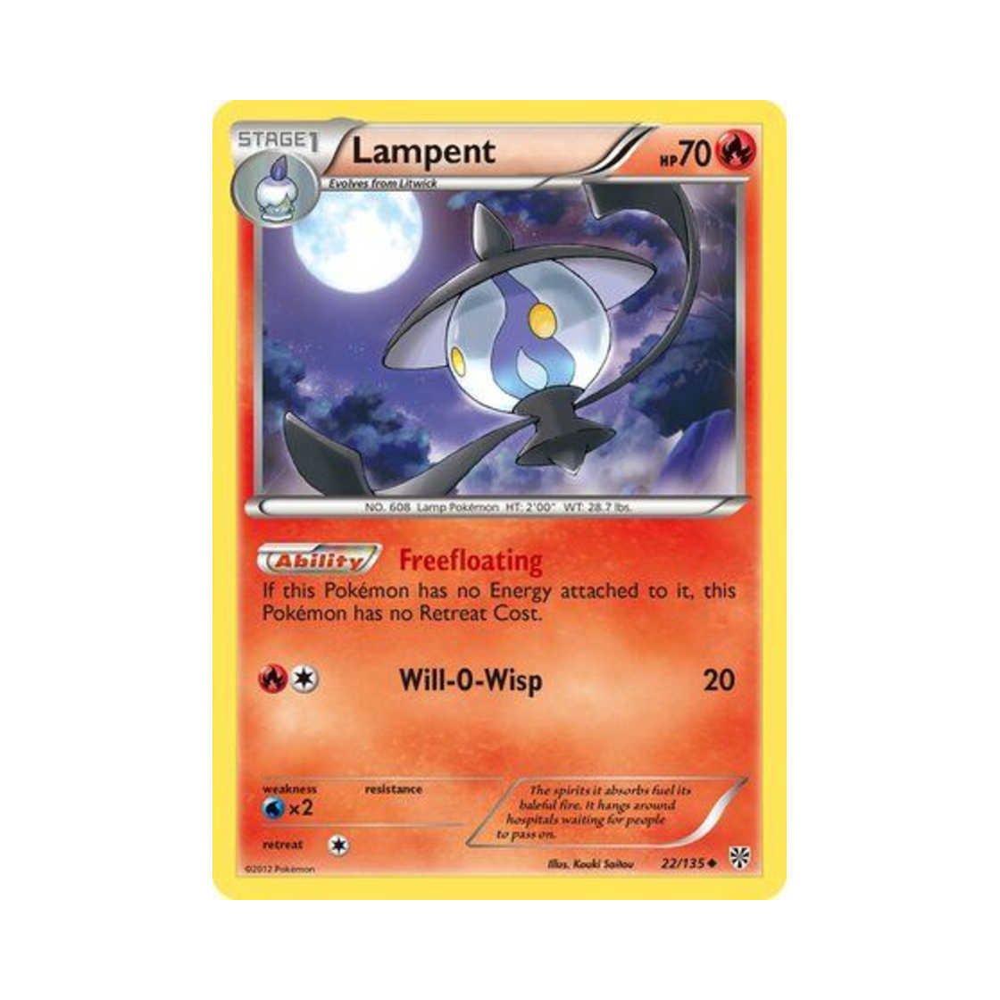 포켓몬 TCG 램프라 U 플라스마 스톰 (영문판)(Pokemon TCG Lampent U Plasma Storm (English Ver.)) - 1