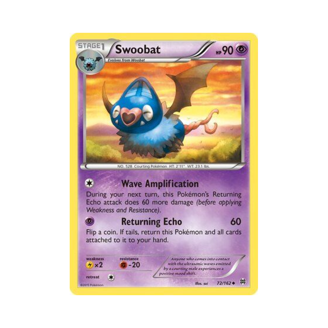 포켓몬 TCG 맘박쥐 U 브레이크스루 (영문판)(Pokemon TCG Swoobat U BREAKthrough (English Ver.)) - 1