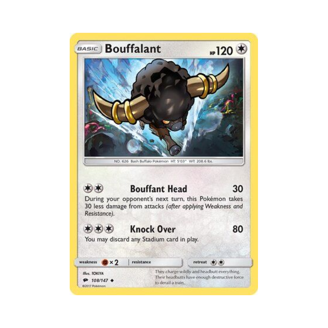 포켓몬 TCG 버프론 U 버닝 쉐도우 (영문판)(Pokemon TCG Bouffalant U Burning Shadows (English Ver.)) - 1